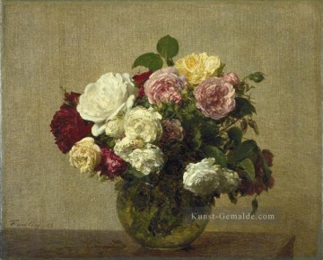  blumen - Roses 1885 Blumenmaler Henri Fantin Latour